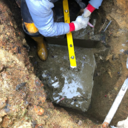 Construction d'un Mur de Soutènement en Blocs de Béton pour un Terrain en Pente Vauréal